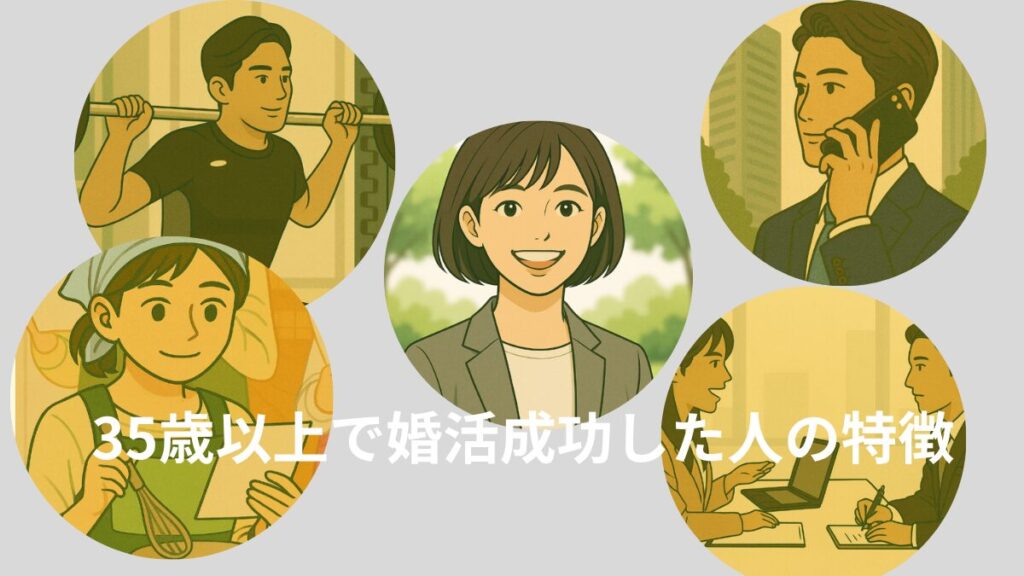 35歳以上で婚活成功する人の特徴。笑顔で感じが良い、仕事や趣味に打ち込んでいる、自分磨きをしている、アドバイスを素直に受け入れる