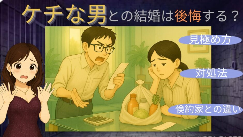 ケチな男との結婚は後悔する？ケチと倹約家の違い　見極め方、対処法