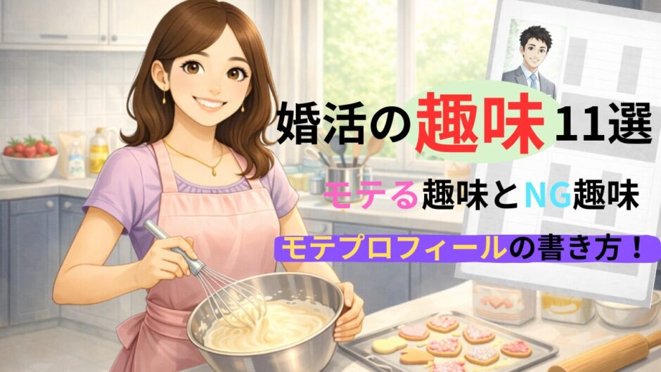 婚活の趣味　モテる趣味とNG趣味　モテプロフィールの書き方　