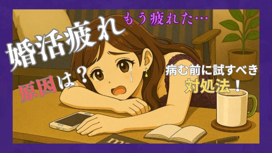 婚活に疲れて落ち込む女性の画像　原因と対策を徹底解説