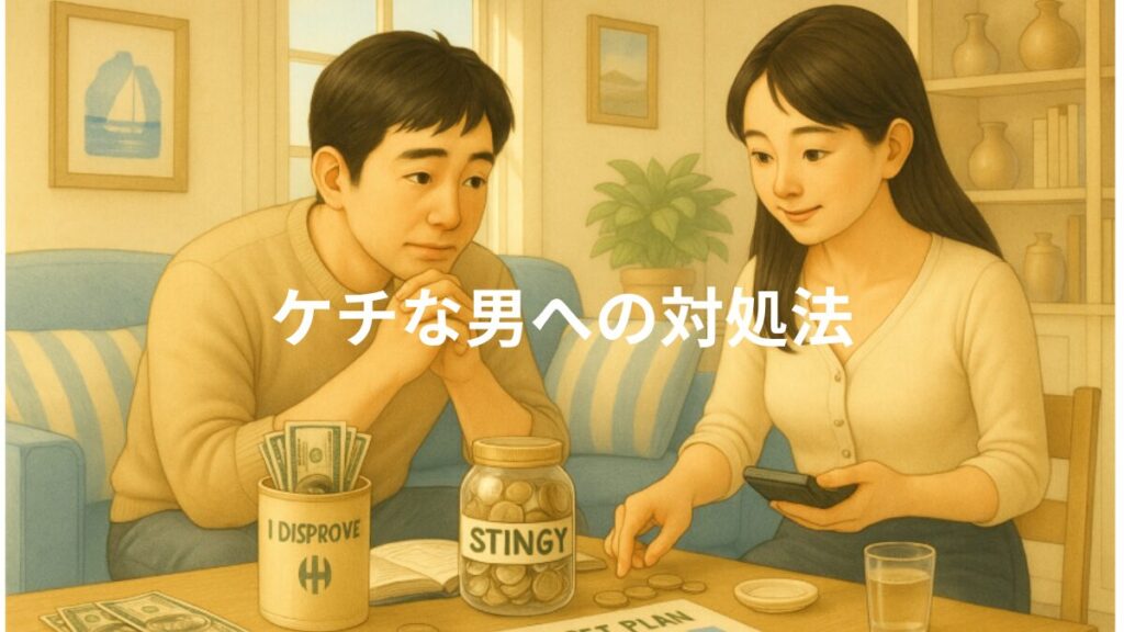 ケチな男への対処法　夫と家計目標を相談し合う夫婦の画像