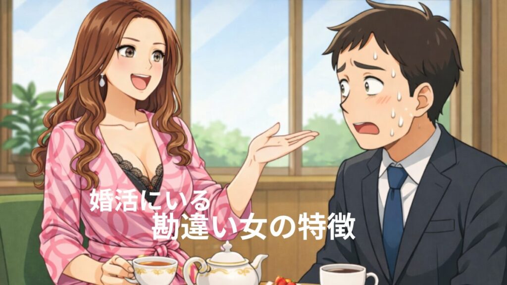 婚活にいる勘違い女の特徴　上から目線　派手で年相応でないファッション　選ばれる側だと思っている