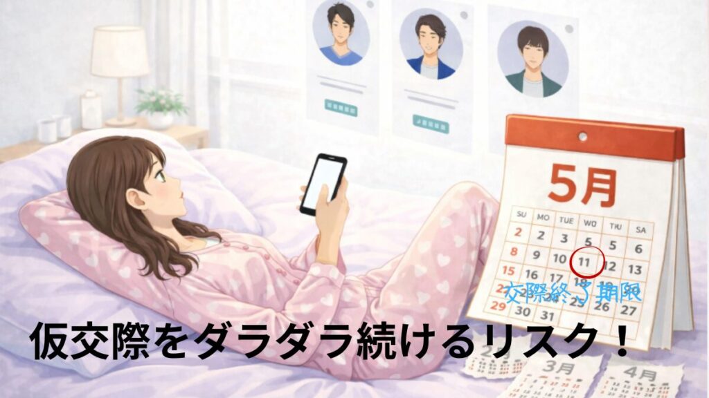 仮交際をダラダラ続けるリスク　交際期限3カ月経過　キープ　時間とお金の浪費