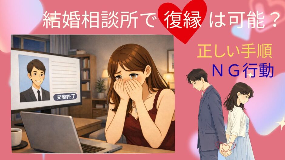 結婚相談所で復縁は可能？正しい手順とＮＧ行動を徹底解説！