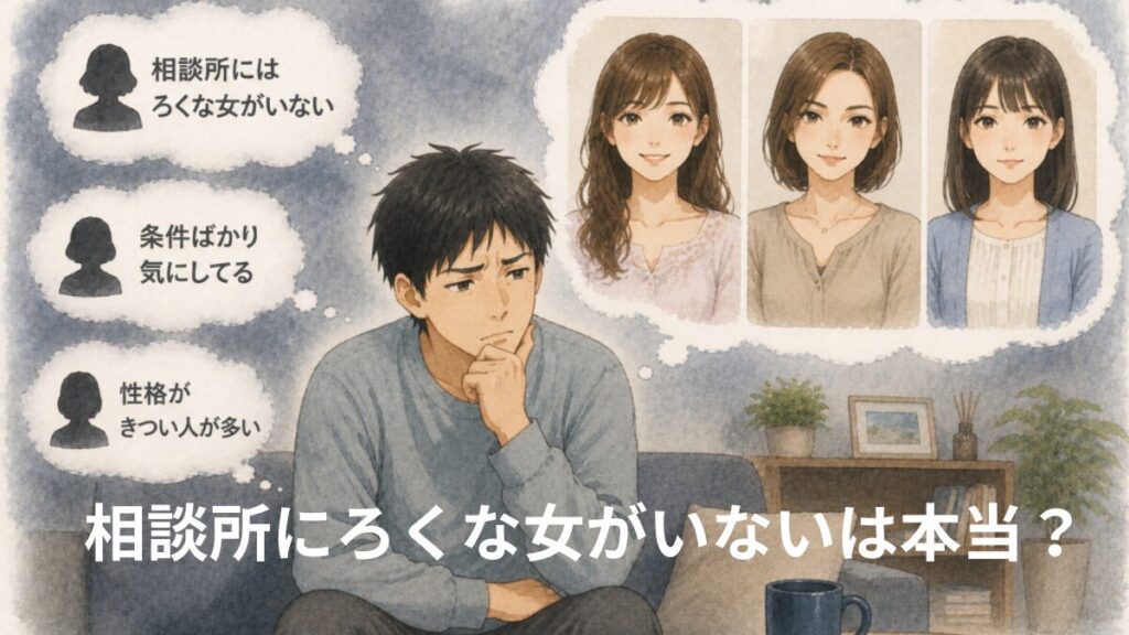 結婚相談所にはろくな女がいないという口コミを見て、本当かどうか悩む婚活男性