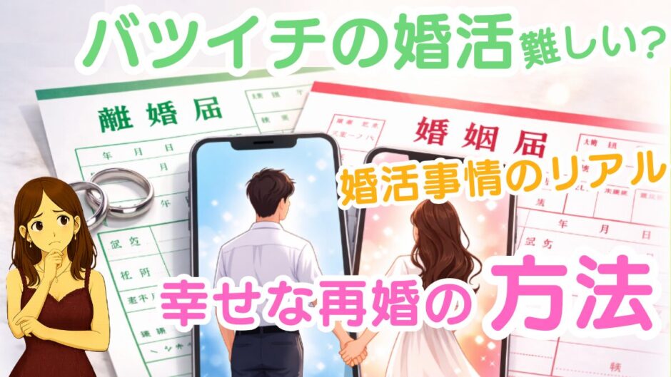 バツイチの婚活は厳しい?婚活事情のリアル　再婚の方法