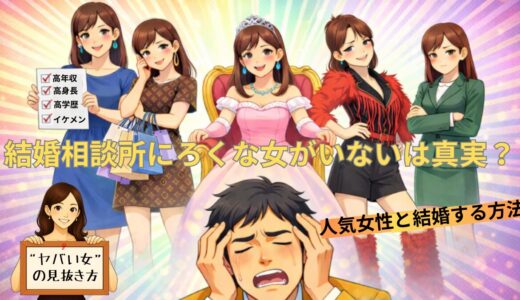 結婚相談所にはろくな女がいない？真実を徹底検証｜人気女性と結婚する方法
