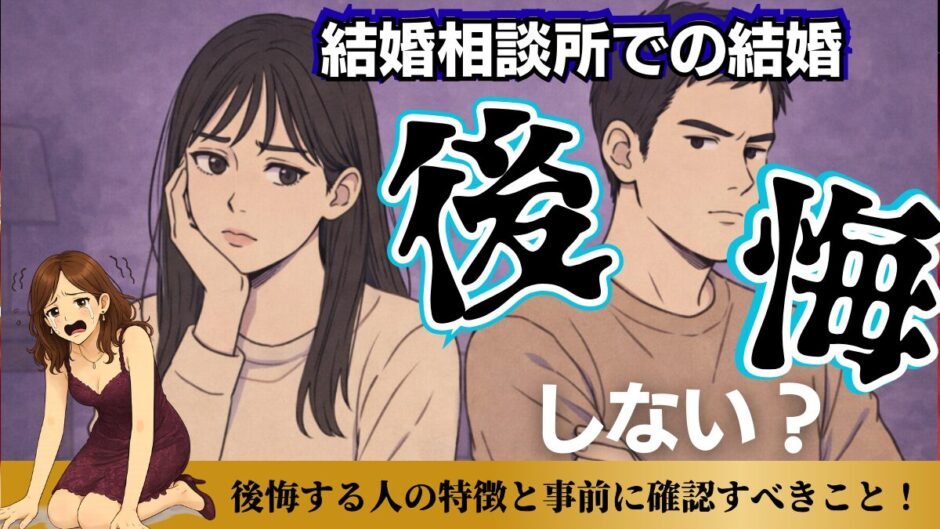 結婚相談所で結婚しても後悔しない？事前に確認すべきことは？