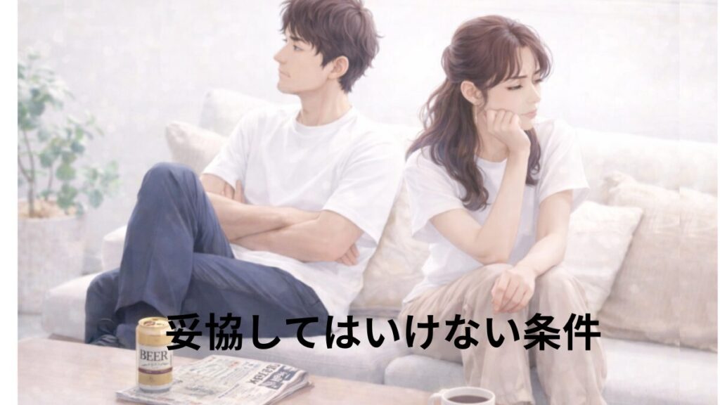 結婚相手に妥協してはいけない条件　居心地の良さ、金銭感覚の一致、話し合いができる