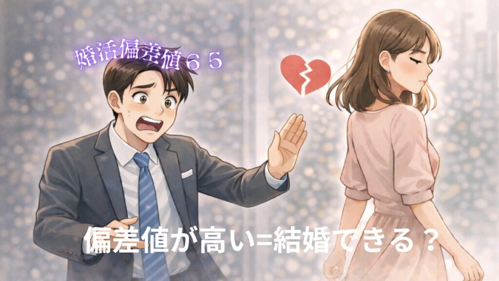婚活偏差値が高いにも関わらず、女性に振られる男性の画像