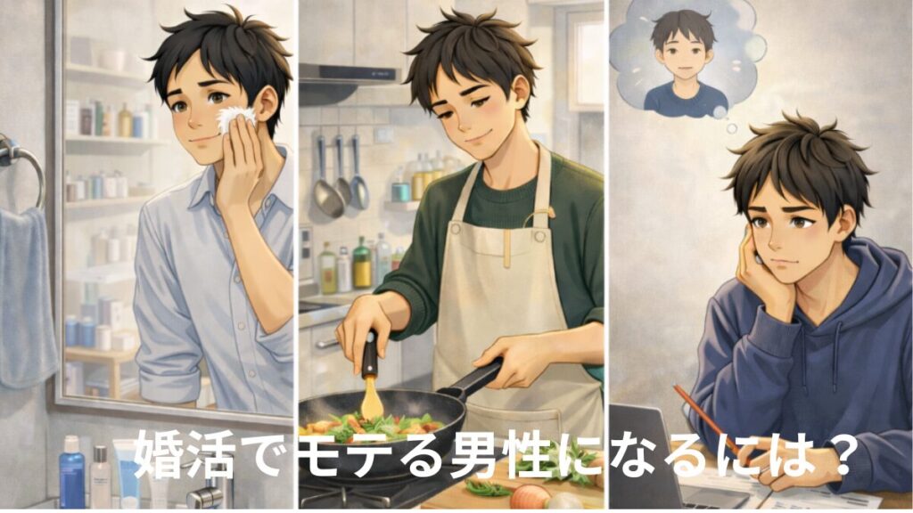 婚活でモテるには、清潔感や家事力を高めることが大切！また、自己分析も大事。