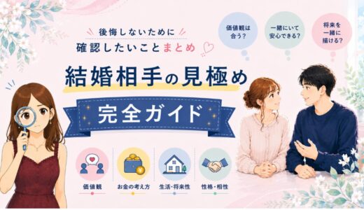 結婚相手の見極め完全ガイド｜後悔しないために確認したいことまとめ