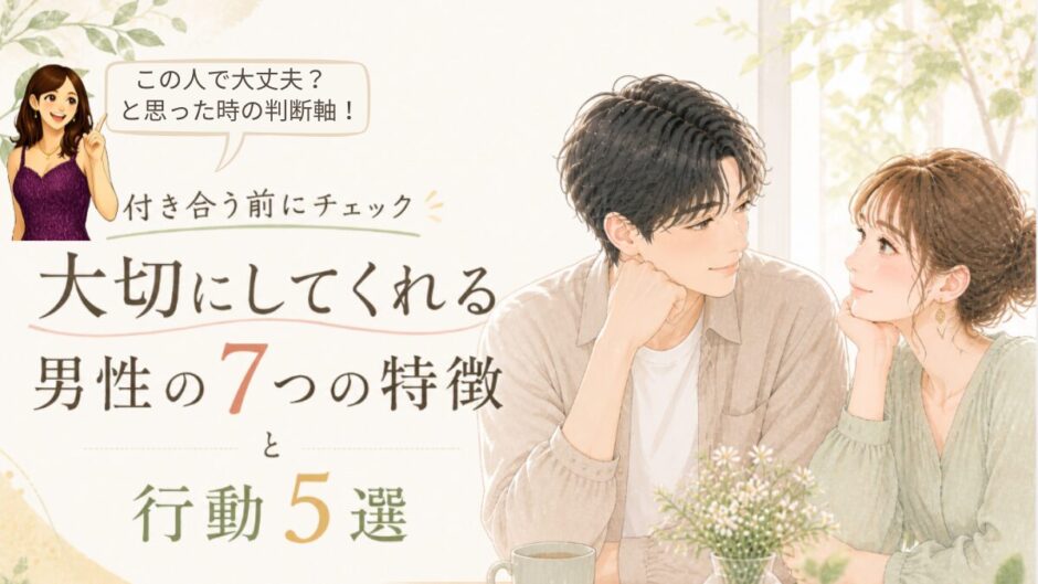 大切にしてくれる男性の特徴と行動 付き合う前に見抜く方法