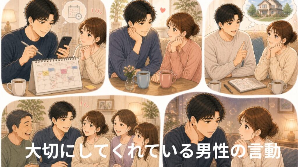  大切にしてくれている男性の言動 忙しくても時間を作る 尊重した言葉と行動 将来についての話をする 友達や家族の話が自然に出る 弱さや本音を隠さず話す